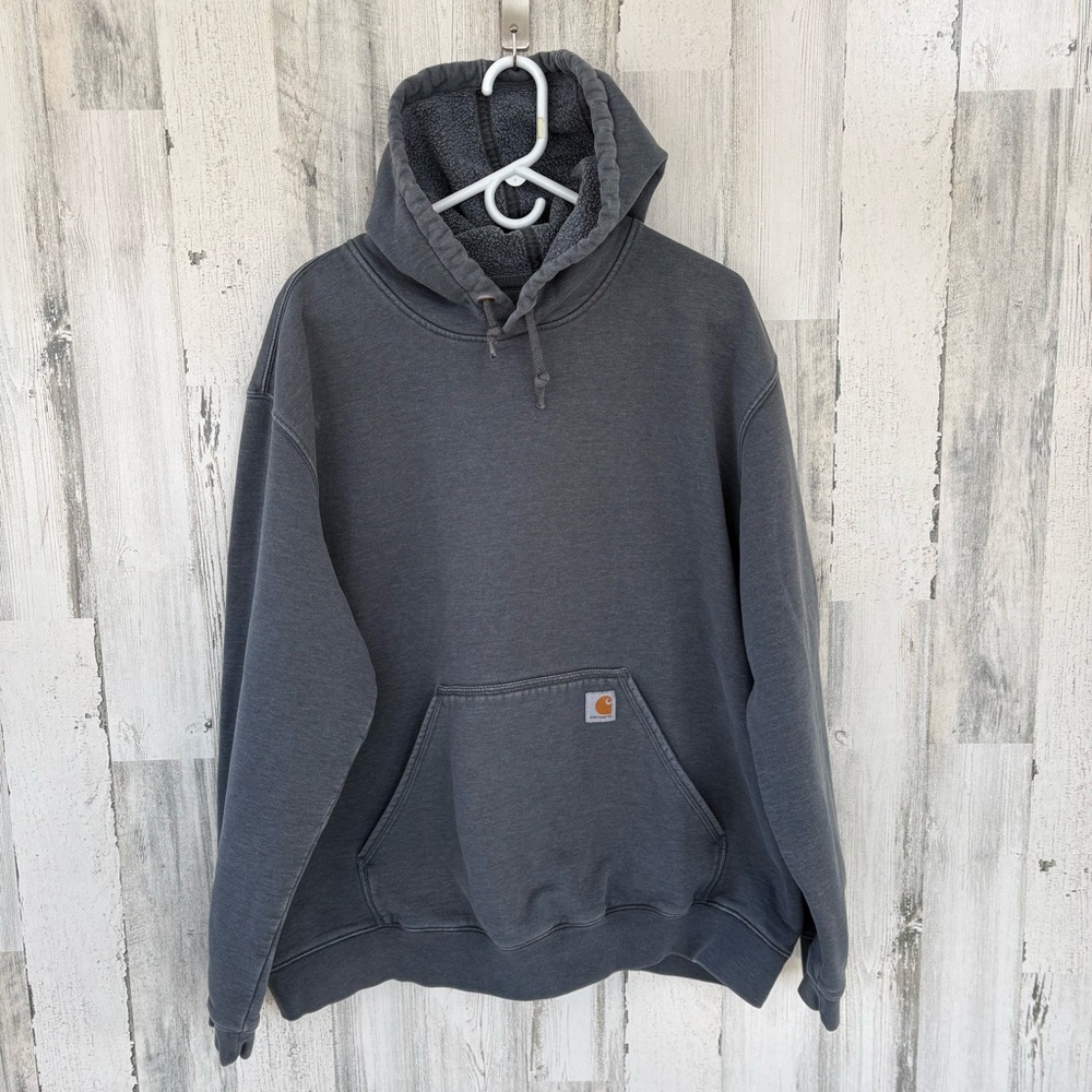 Carhartt Men’s Size Size 2XL Pullover Drawstring Hoodie In Steel Blue/Gray